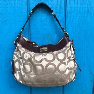 Coach shoulder Bag Madison Signature Op Art